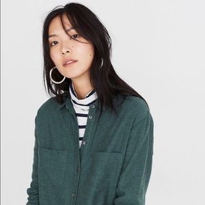 Madewell Sunday Flannel Shirt S Forest Green